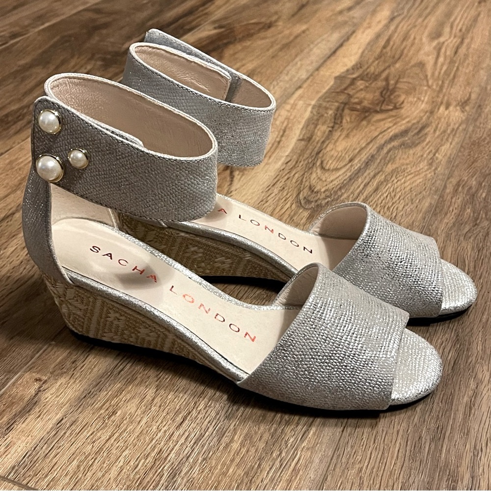 sacha london valero peep toe sandals shoes size 6